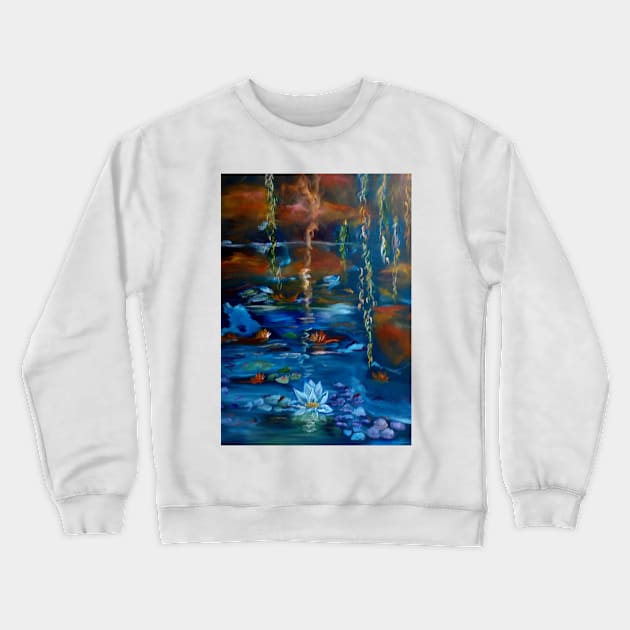 Evening at Monet's Pond Crewneck Sweatshirt by jennyleeandjim